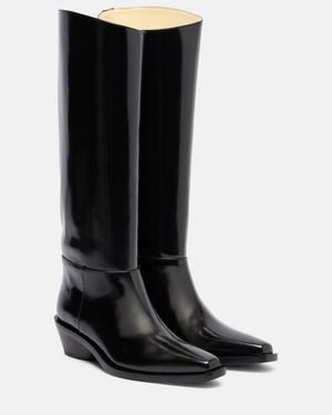 Proenza Schouler Bronco Leather Knee-High Boots - Black