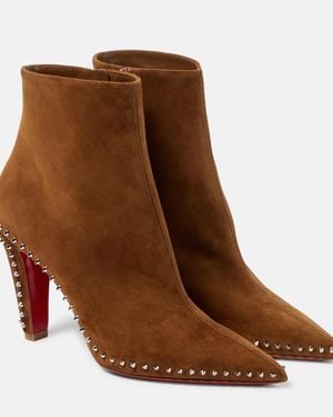 Christian Louboutin Vidura 85 Suede Boots - Brown