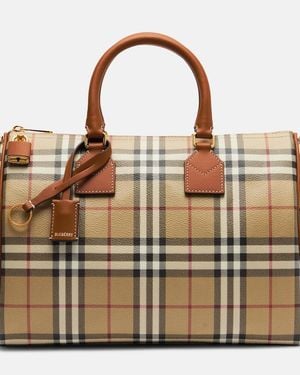 Burberry Henkeltasche Bowling Medium Check - Braun