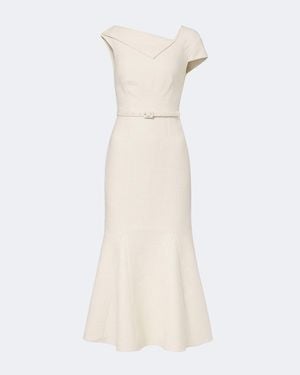 Roland Mouret Cocktailkleid Aus Boucle - Natur