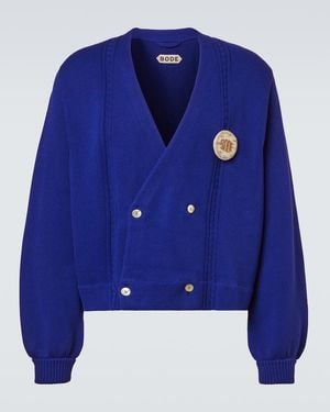 Bode Cardigan Aus Baumwolle - Blau