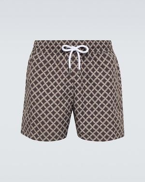 Frescobol Carioca Trelica Swim Trunks - Brown