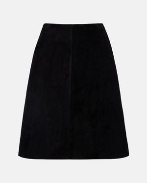 TOTEME Suede Miniskirt - Black