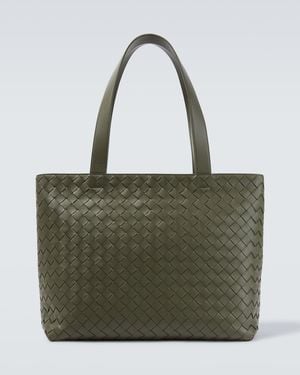Bottega Veneta Intrecciato Small Leather Tote Bag - Green