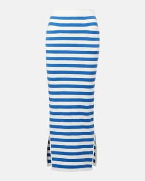 Posse Ari Striped Pencil Skirt - Blue
