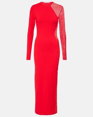 Stella McCartney Miracle Paneled Maxi Dress - Red