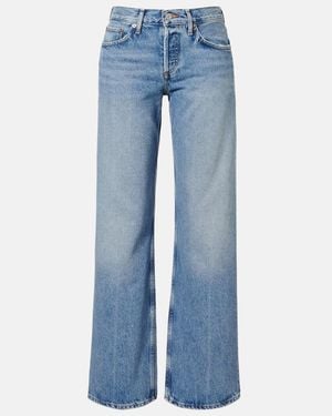Agolde Low Rise Loose Straight Jeans - Blue