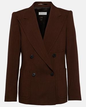 Dries Van Noten Double-Breasted Blazer - Brown