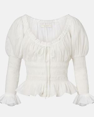Doen Top Baptisia Aus Baumwoll-Voile - Weiß