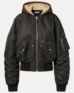 JW Anderson Shearling-Trimmed Bomber Jacket - Black