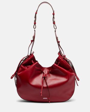Isabel Marant Bolton Medium Leather Shoulder Bag - Red