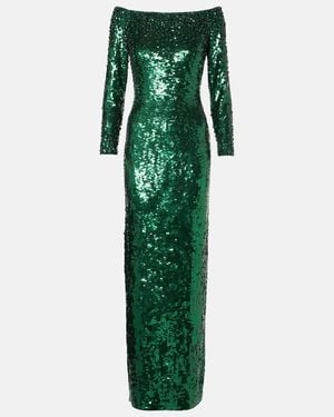Jenny Packham Ballroom Blitz Sequined Gown - Green