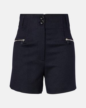 Max Mara Lola Camel Hair Shorts - Blue