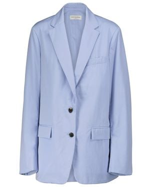 Dries Van Noten Cotton Poplin Blazer - Blue