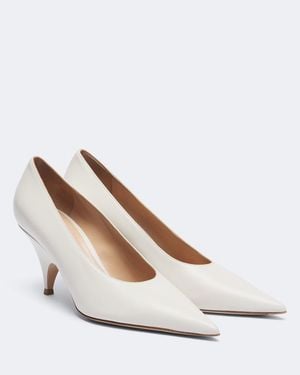 Gianvito Rossi Slingback-Pumps Aus Leder - Weiß