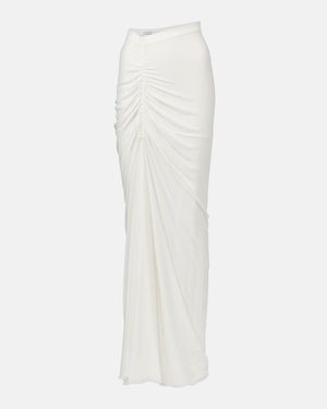 Alaïa Draped Jersey Maxi Skirt - White