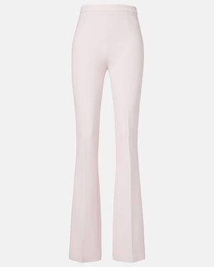 Safiyaa Alexa High-Rise Crepe Flared Trousers - Pink