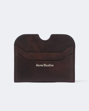 Acne Studios Leather Card Holder - Brown