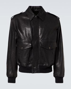 Burberry Leather Jacket - Black
