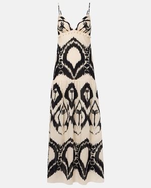 Johanna Ortiz Printed Cotton Poplin Maxi Dress - White
