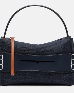 JW Anderson Loafer Small Denim Shoulder Bag - Blue