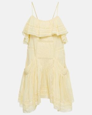 Isabel Marant Embroidered Cotton Minidress - Yellow
