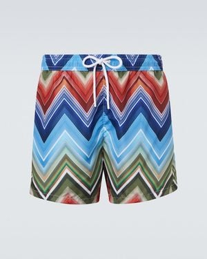Missoni Zigzag Swim Trunks - Blue