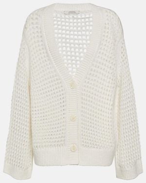 Dorothee Schumacher Pointelle Wool And Cashmere Cardigan - White