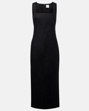 Posse Alice Linen Maxi Dress - Black