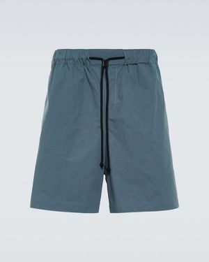 Commas Cotton Shorts - Blue