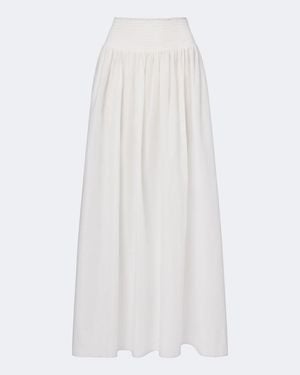 Montce Jupe Longue Millie En Popeline De Coton - Blanc