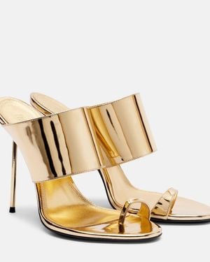 Paris Texas Lidia 105 Patent Leather Mules - Metallic