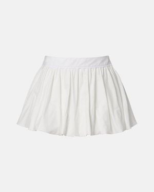 Bananhot Micaela Cotton Poplin Miniskirt - White