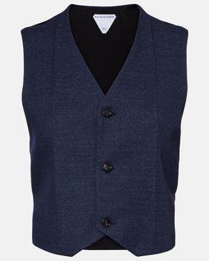 Bottega Veneta Chaleco De Dril De Lana - Azul