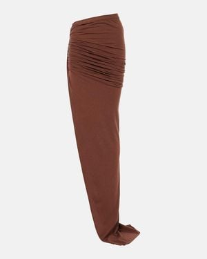 Rick Owens Drkshdw Edfu Cotton Jersey Maxi Skirt - Brown