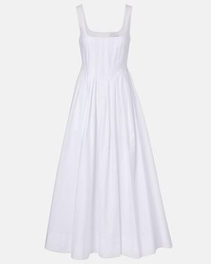 Sportmax Giro Cotton Canvas Midi Dress - White