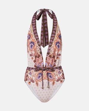 Alexandra Miro Bedruckter Badeanzug Willow - Pink