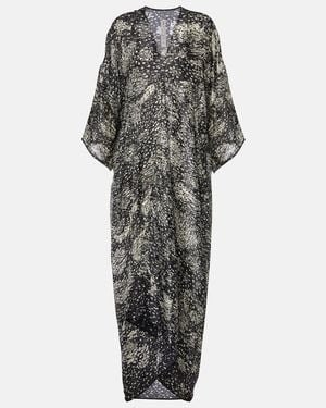 Rick Owens Tommykite Draped Satin Gown - Grey