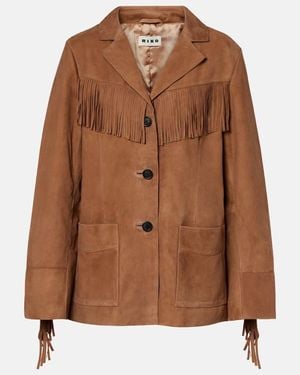 RIXO London Jacke Aus Veloursleder - Braun