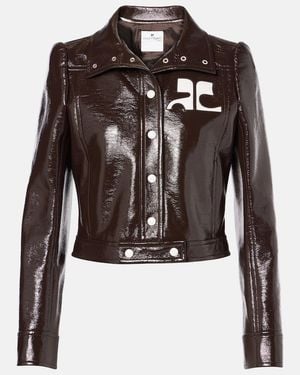 Courreges Reedition Vinyl Jacket - Black