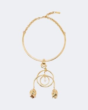 Chloé Plated Pearl Necklace - Metallic
