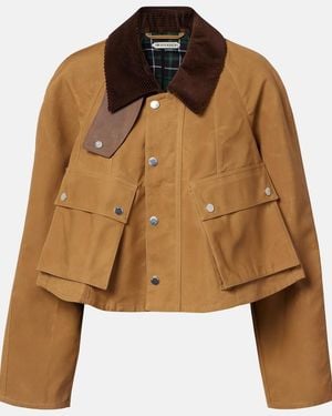 JW Anderson Cropped-Jacke Aus Baumwolle Mit Cord - Braun