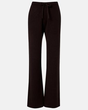 Extreme Cashmere Run Cashmere-Blend Joggers - Black