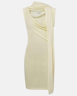 AYA MUSE Draped Scarf-Detail Minidress - Natural