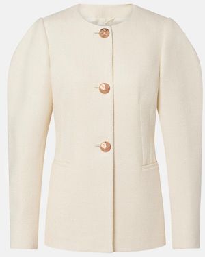 Gabriela Hearst Daelan Silk And Wool Blazer - Natural