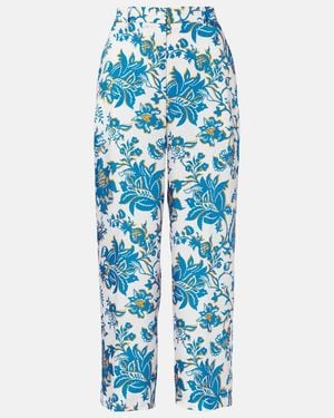 Etro Printed Wide-Leg Trousers - Blue