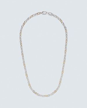 David Yurman Dy Madison 925 Sterling And 18Kt Chain Necklace - Blue