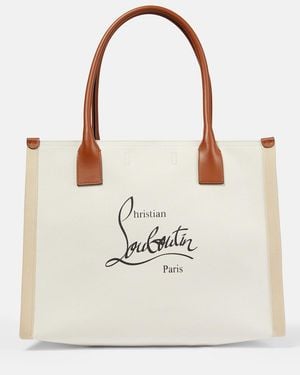 Christian Louboutin Nastroloubi Large Canvas Tote Bag - White