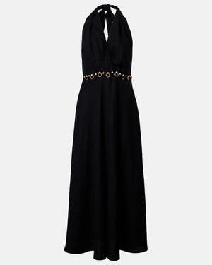ViX Midikleid Hailey Aus Einem Leinengemisch - Schwarz