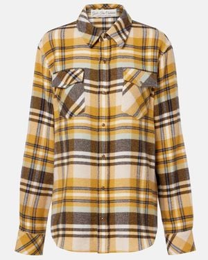 God's True Cashmere Abundance Tartan Cashmere Shirt With Tiger's Eye - Metallic